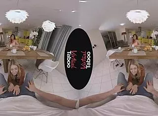 Virtual Taboo - Stepsisters Share A Playful Brunch With Big Tits And Handjob Fun