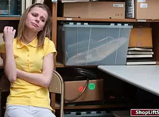 teen shoplifter gets fucked and then released, oh man i cant believe it happend like that