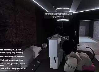 Roblox's cutest slut with a sexy big ass plays the game while trying her best to please with intense actions and cute expressions