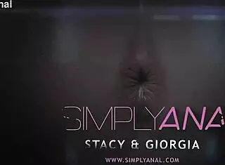 oh wow these horny brunettes are dildo fucking each others asses with fingering kissing and rimjobs in hot lesbian action stretching those gaping holes