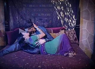 Queen Jasmine and Prince Adonis Engage in Sensual Foreplay with Footjob and Tight Pussy Action