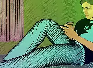 Step-son catches step-mother masturbating with big cock in bathroom. He licks her pussy before rough doggystyle creampie taboo sex.