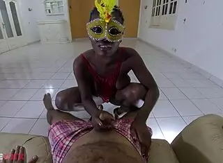 i watched that busty ebony beauty's big tits bounce wildly as she rode my cock with her huge natural assets