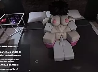 Roblox's cutest slut with a sexy big ass plays the game while trying her best to please with intense actions and cute expressions