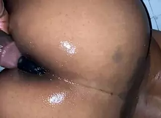 She casually strips down her chocolate skin and fingers that wet pussy until horny bitch cums hard.