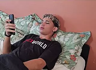 enteado learns wild tricks from the milf with big tits sucking his monster cock and flashing her big clit in brazilian homemade casting