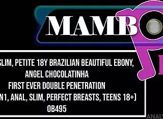 这位苗条巴西黑美人Angel Chocolatinha 18+是不是准备好第一次双插两个男人了？