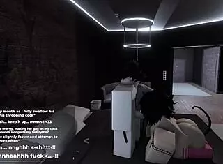 Roblox's cutest slut with a sexy big ass plays the game while trying her best to please with intense actions and cute expressions