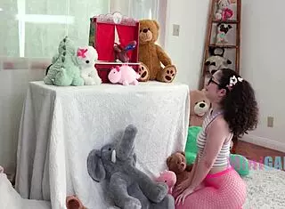 pigtail petite 18+ feels so adored as fuck doll while fucking puppet master with small tits cunilingus