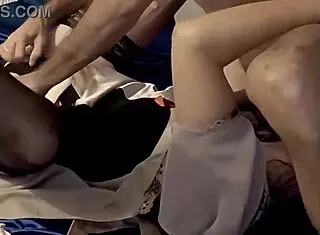 French Amateur in Black Satin Panties Corset Jacket Rubs for Doggystyle Deepthroat Rimming Toys Close Up