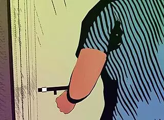 Step-son catches step-mother masturbating with big cock in bathroom. He licks her pussy before rough doggystyle creampie taboo sex.