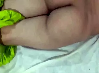 Desi bhabhi gets oiled massage from dever showing off big ass and pierced nipples in bedroom 😍💦