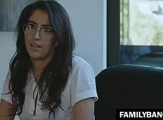 School step sisters Elena Koshka and April O'Neil explore their crush through romantic tribbing