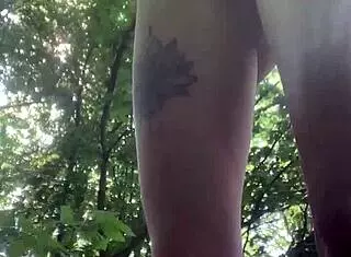 NAUGHTY girl PEES through BIKINI pants during OUTDOOR public ADVENTURE in HORNY wet BIKINI.