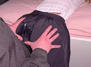 we started with just rubbing her tight pussy through panties until i tore them and slid my cock inside the skinny girlfriend