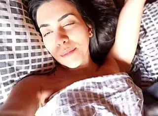 Girlfriend Masturbates Hairy Pussy Solo With Fingering