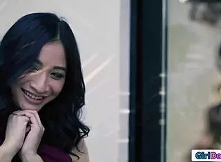 Oh, those erect nipples on tied-up petite 18+ Asian Avery Black are getting sucked