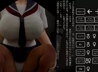 I watch this hentai girl try masturbating in class but she gets caught in creampie gameplay