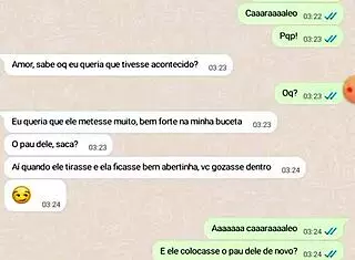 Conversa com esposa sobre foda com amigo
