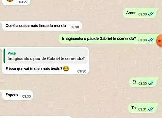 Conversa com esposa sobre foda com amigo