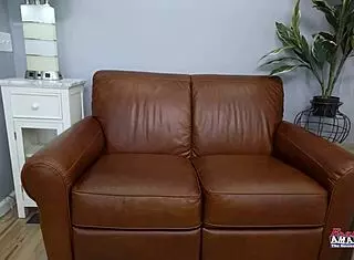 Petite tattooed mature brunette Carmen Valentina deepthroats cock with rimjob and swallows cum