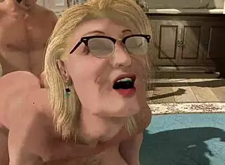 Granny Stepmother Seduces Young 18+ Man With Big Tits