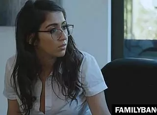 School step sisters Elena Koshka and April O'Neil explore their crush through romantic tribbing