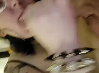 Chubby mature slut gobbles hard cock in homemade blowjob