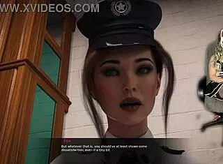 Hijab Milf Prison Guard Ditches Panties in Episode 9 While Wearing See-Through Costume at Work