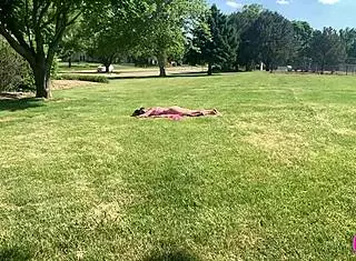 pov deepthroat from dakota marr after spying on her sunbathing session