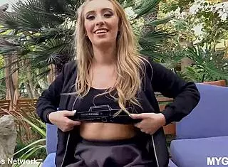 Harleys bf doesnt know about my blonde big tits blowjob and creampie in vagina, uhh