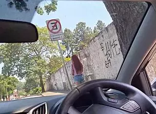 Hey Gostosa, Watch My Public Car Masturbation at the Bus Stop!