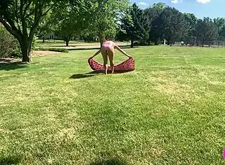 pov deepthroat from dakota marr after spying on her sunbathing session