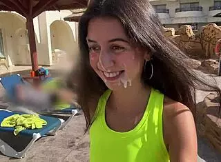 skinny fit girl rides cowgirl after gym and gets facial cumwalk