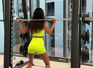 skinny fit girl rides cowgirl after gym and gets facial cumwalk