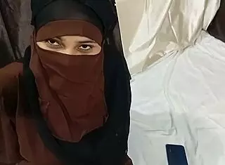 Hot Muslim Stepsister Lifts Hijab for Intense Oral and Doggystyle Sex with Stepbrother on Bed