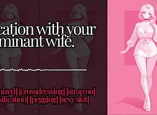 Hey, tempting petals feminization strapon play with big tits milf mistress in erotic femdom roleplay