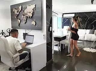 hey, how wild is it when this horny colombian employee with big ass gets rough cowgirl riding and deepthroat from her boss, leading to wet pussy licking and face fucking?