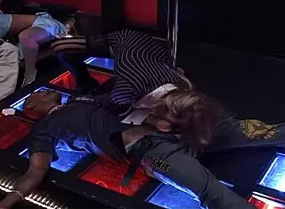 amazing girls line up for a private strip-tease with lingerie and stockings teasing...