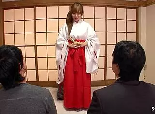 Watch This Traditional Japanese Teen 18+ Seduce Two Boys Into Uncensored Mmf 3some Sex! She Gets Facial And Creampie Finish.