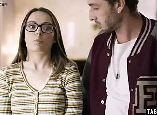 Hey Aften Opal, wanna let this perv superstar pound your tight trimmed pussy rough in those glasses?