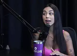 Wow! She got hacked recording with Maximo Garcia creating the course and giving tips for sitting while discovering her exhibitionist side in see through outfit!