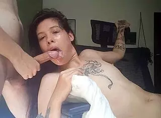 my little 18+ slut sucked it all the way to the back of her throat she always asks for more 😈🍆