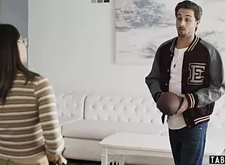 Hey Aften Opal, wanna let this perv superstar pound your tight trimmed pussy rough in those glasses?