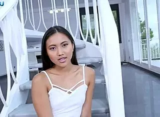 Small Tits Cutie May Thai Devours Big Cock