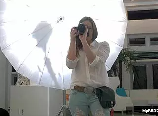 Isn't this lesbian threesome at the photoshoot just pure fun in 4k teaser?