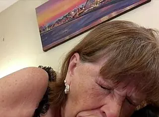 I feel so emotional sucking this fat cock deepthroat style as a granny gilf in homemade pov video.