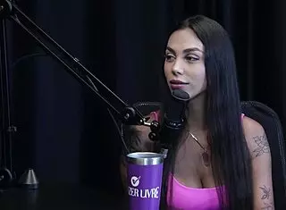 Wow! She got hacked recording with Maximo Garcia creating the course and giving tips for sitting while discovering her exhibitionist side in see through outfit!