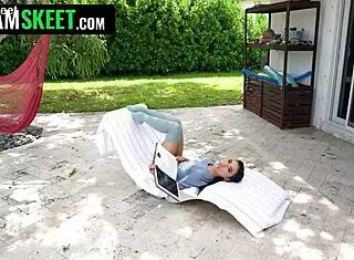 Cute Petite Goth Stepsis with Pierced Nipples and Tight Pussy Plays Risky Sex Game Bent Over Doggystyle