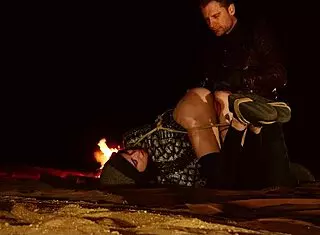 Genuine anal virgin gets tied up in the desert at night for rough training with fingers, paddling, and ass to mouth in this domination documentary - Brooke Johnson